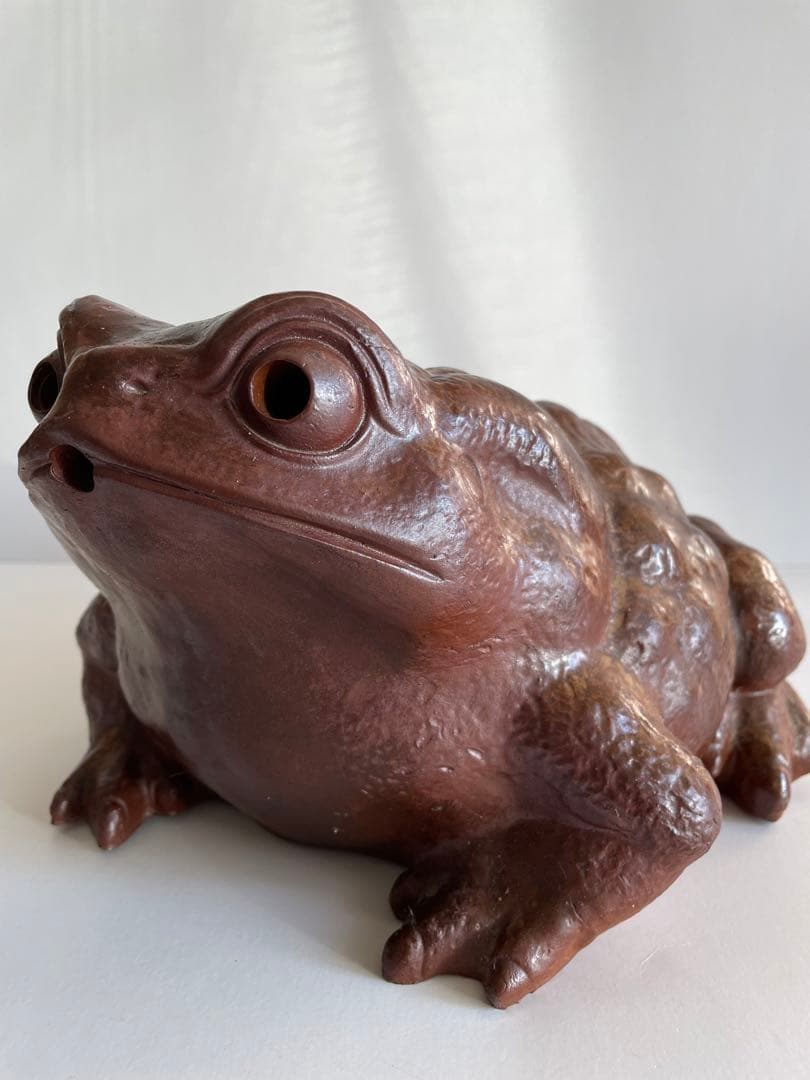 【木村長十郎友敬】蛙　カエル　細工物　縁起物　置物　飾り物