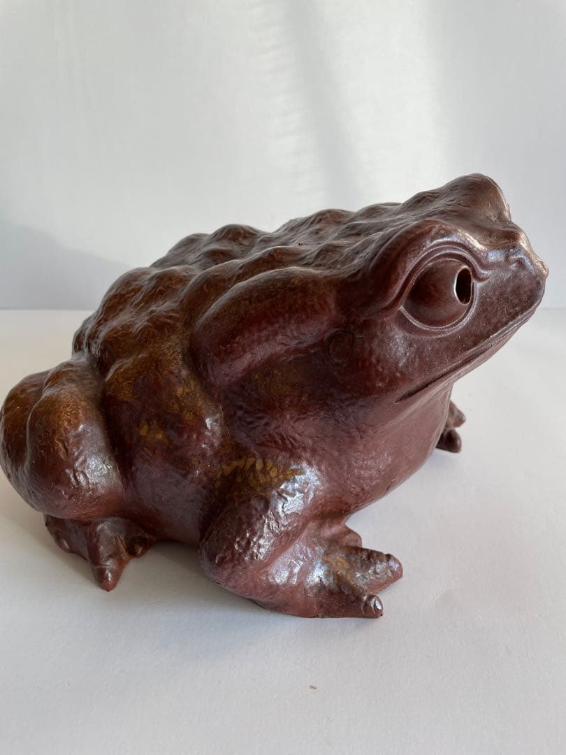 【木村長十郎友敬】蛙　カエル　細工物　縁起物　置物　飾り物