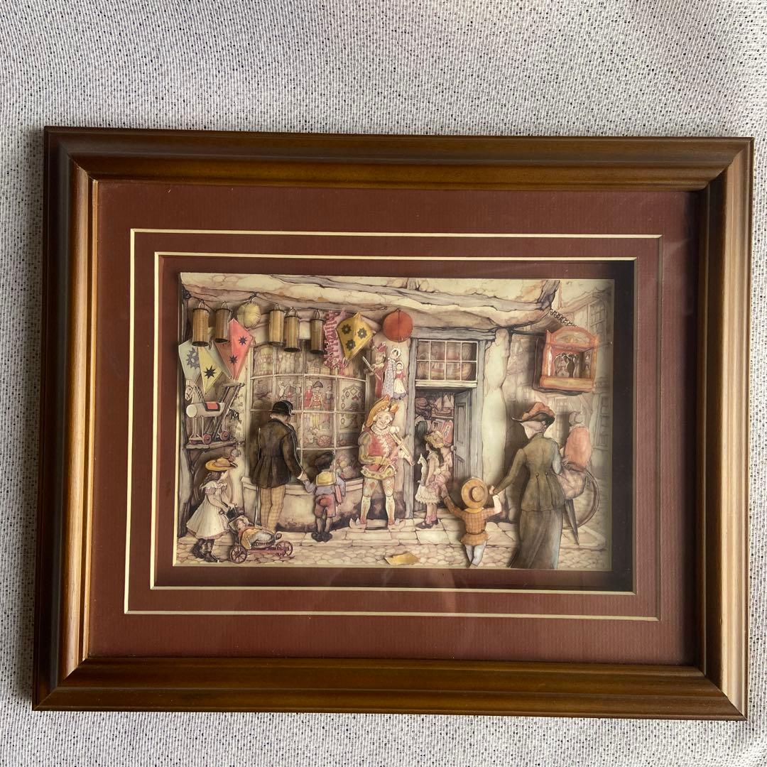 ローズマリー・バレー　デコパージュ　シャドウボックス　美品　英国製