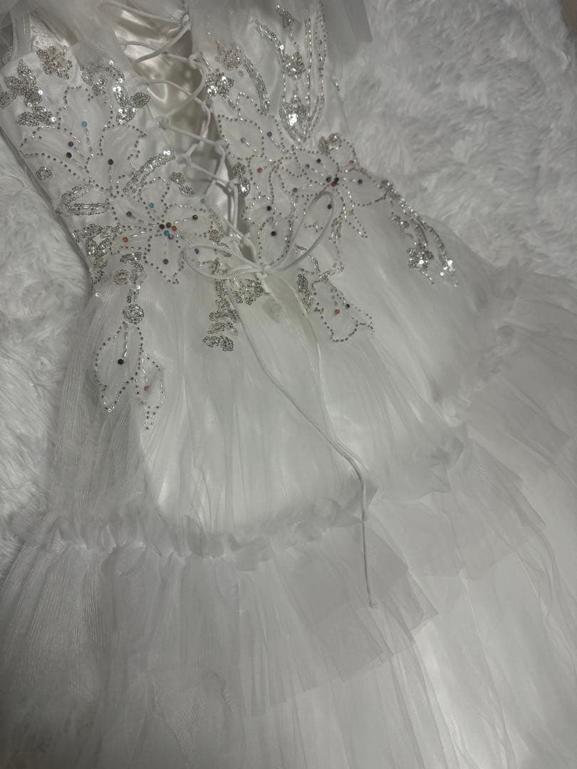 【JEAN MACLEAN】バースデードレス ロング 白 オフショル S