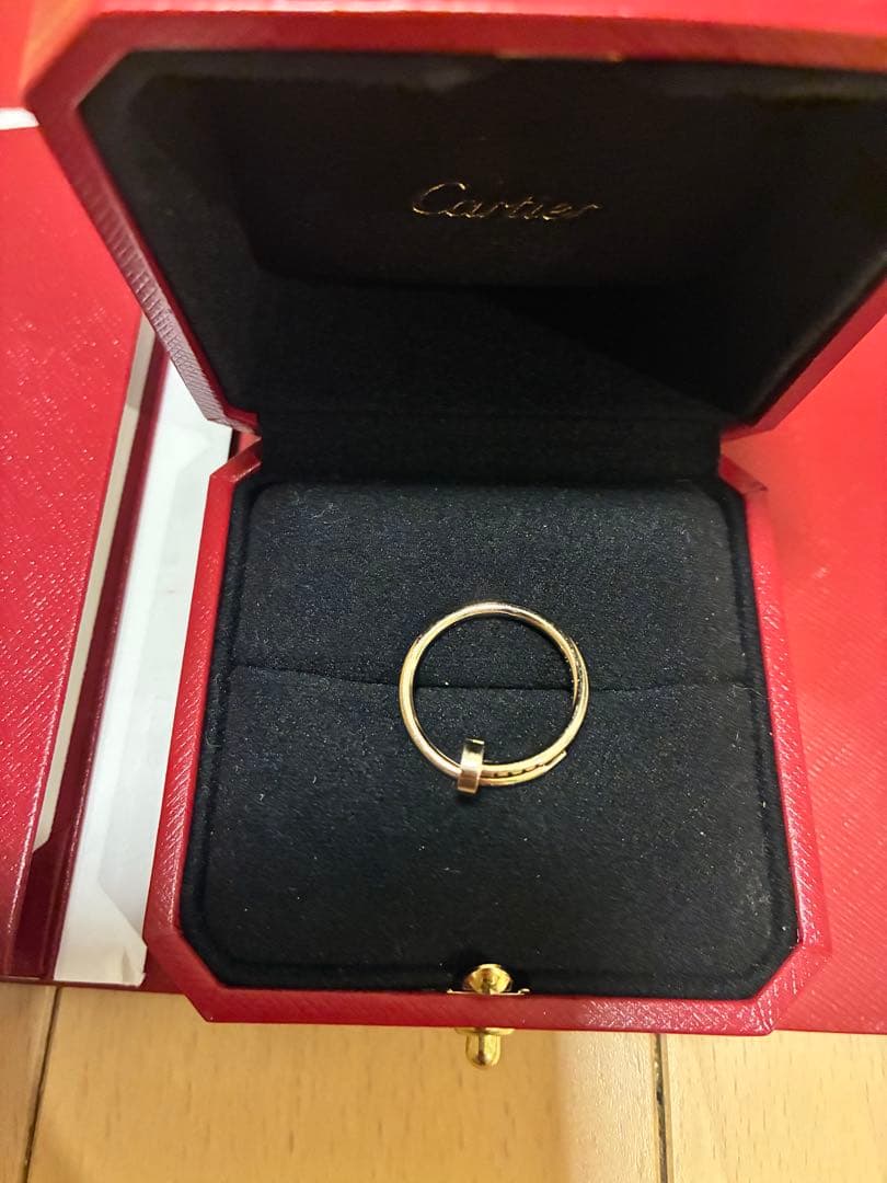 【ほぼ未使用】ジュスト アン クル リングスモールモデル　ホワイトゴールド13号