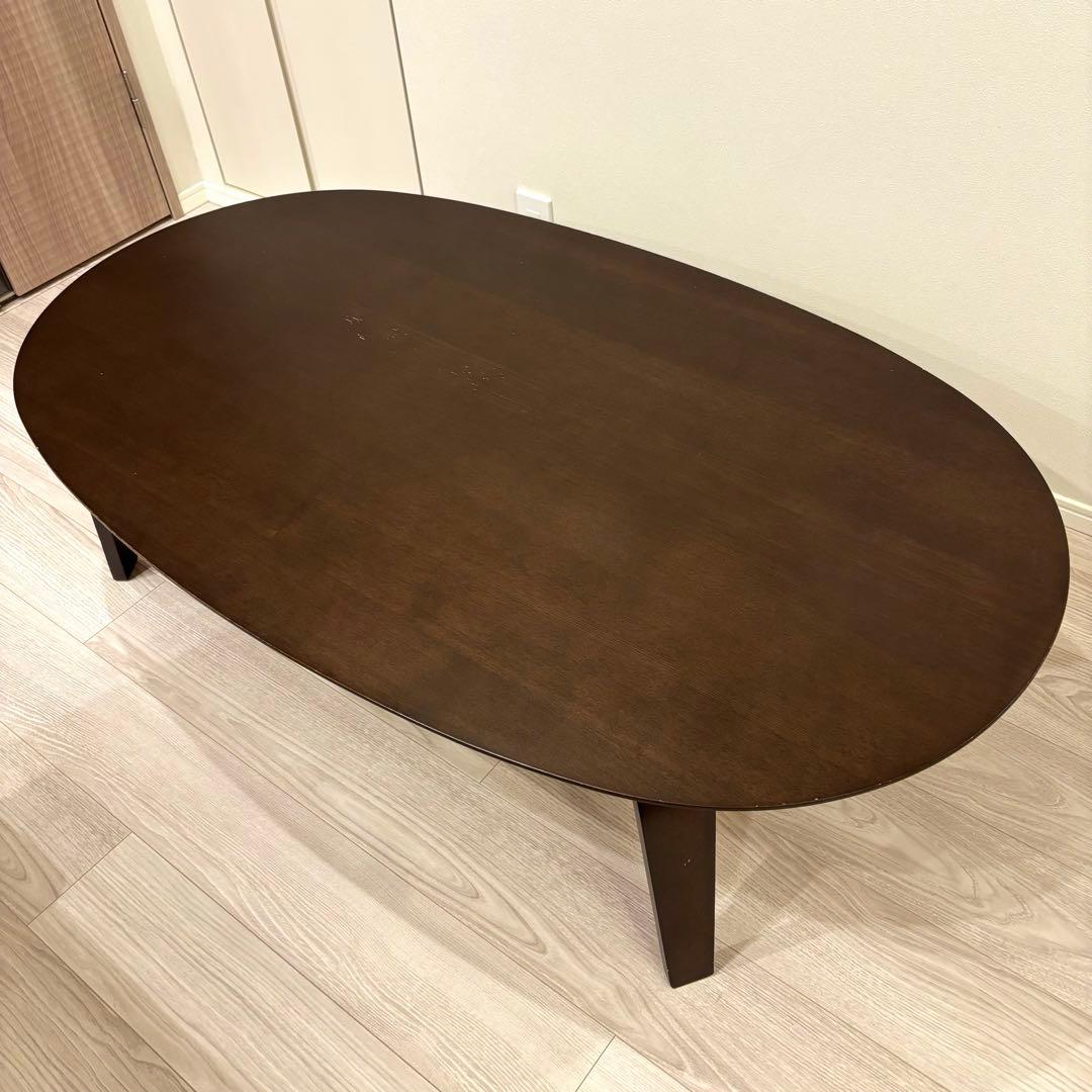 無印良品 こたつにもなるローテーブル 大 こたつ布団&器具付き ウォールナット調