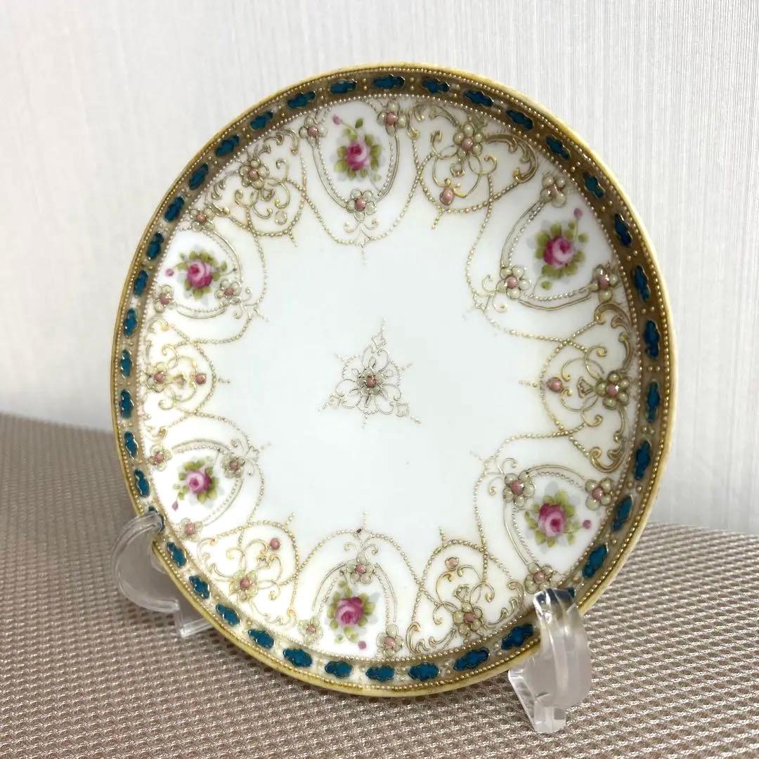 オールドノリタケ　ハンドペイント　アンティーク　お皿　プレート　金彩