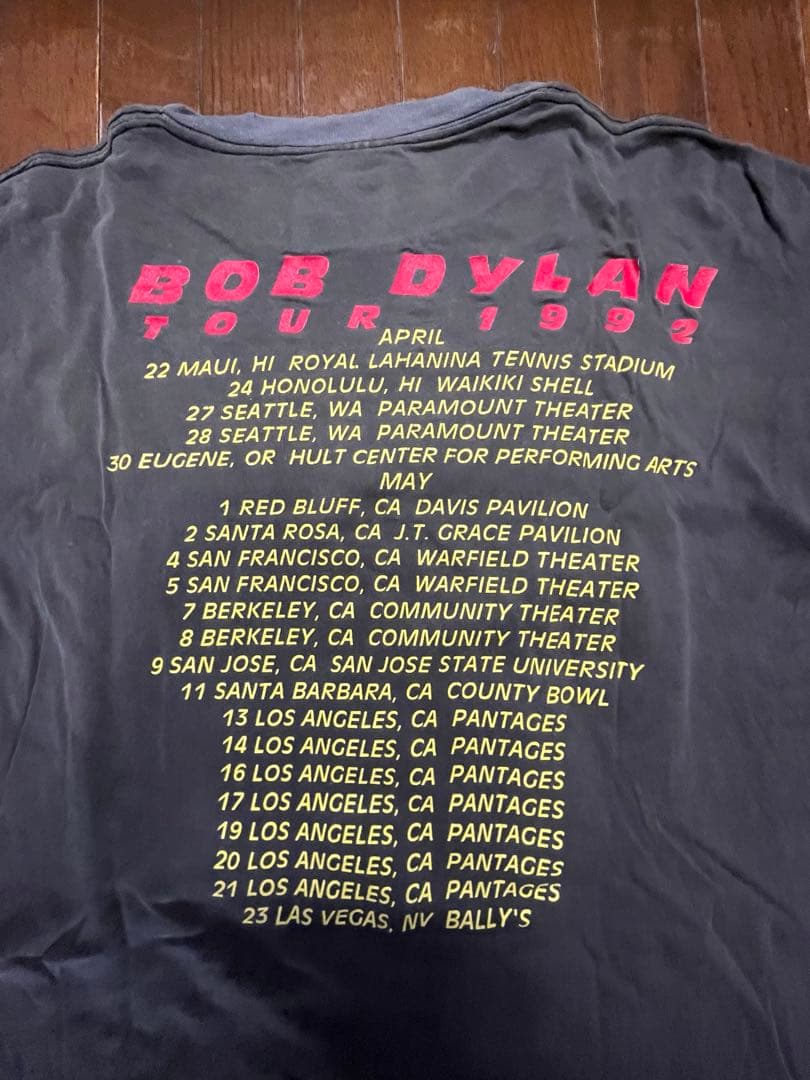 1992年BOB DYLANボブ・ディラン ヴィンテージTロックTツアーT