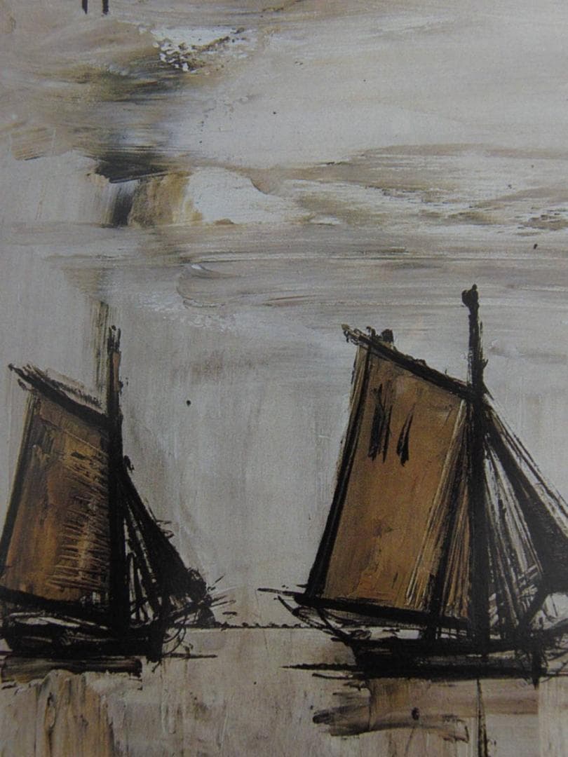 ベルナール・ビュッフェ「Voiiers le matin」希少画集の額装画