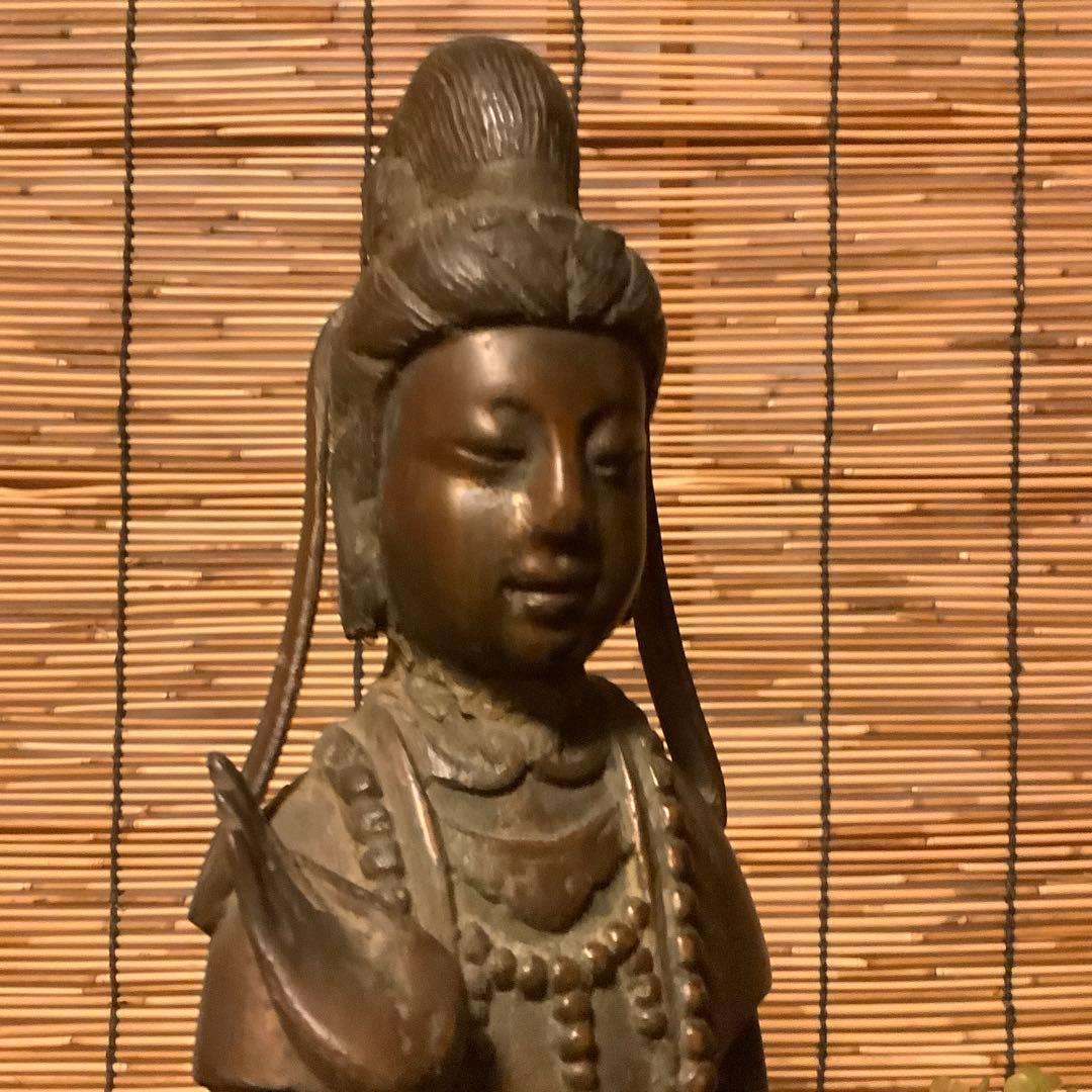 朝鮮・三国時代「南無観世音菩像」高句麗・新羅・百済・天平・古銅