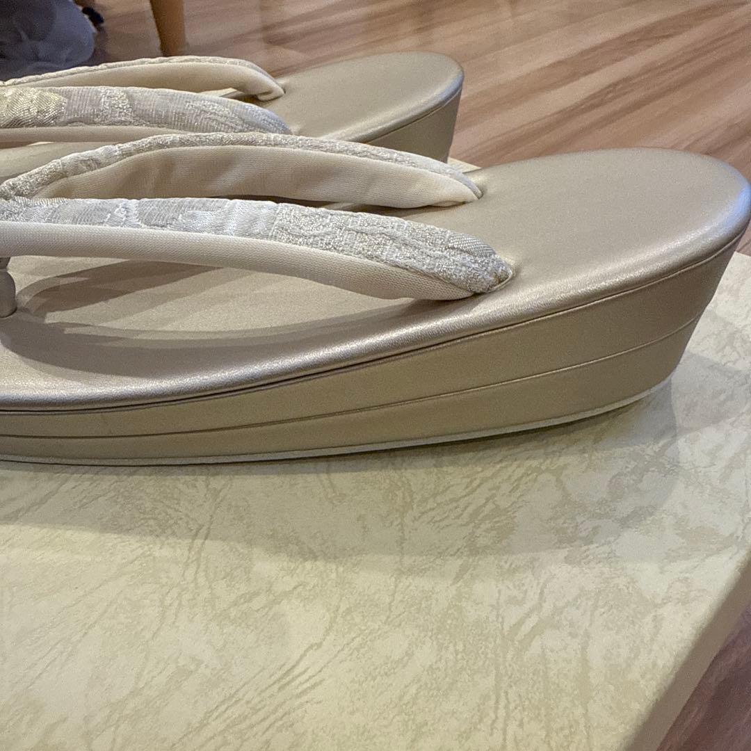 草履バッグセット　ゴールド和装・留袖黒留袖M 22.5-23.5 七五三　結婚式