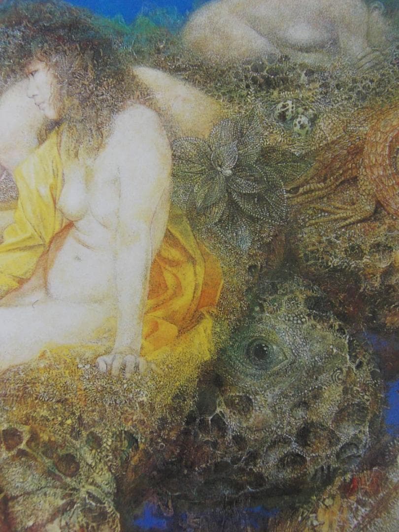 山本文彦、【此岸】、希少な額装用画集より、新品額装付