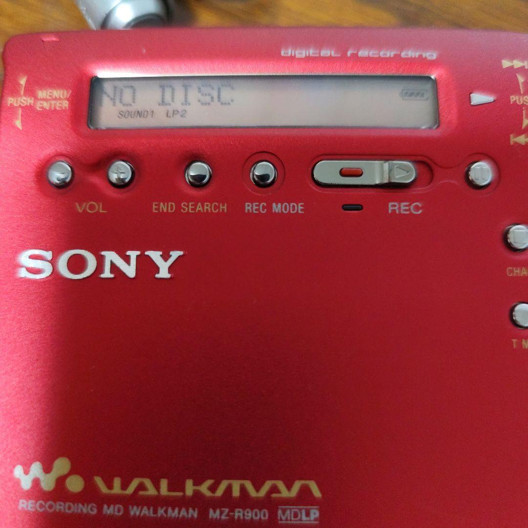 SONY MZ-R900 ポータブルMDプレーヤー 赤
