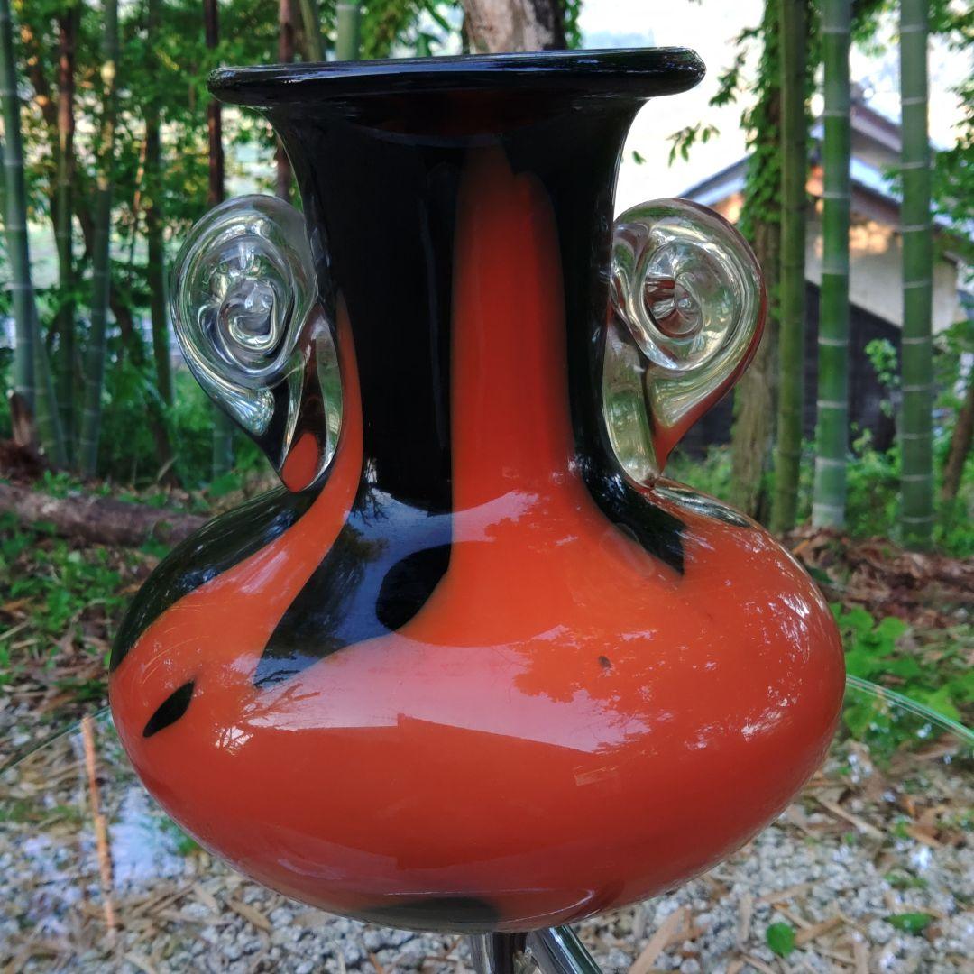 硝子花瓶　カメイガラス　工芸ガラス