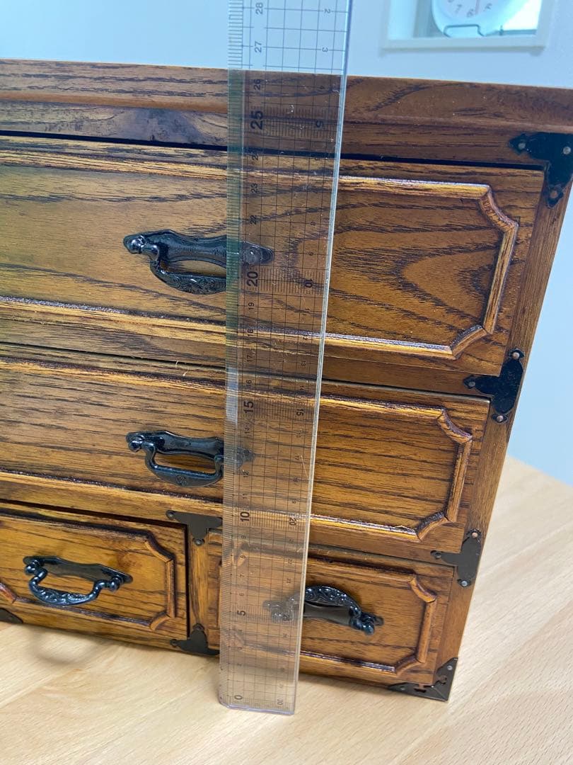 昭和レトロ 江戸タンス 三段四つ引き 未使用　ミニタンス