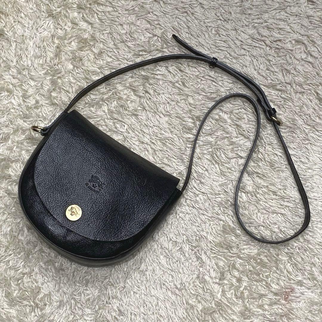 極美品✨イルビゾンテ ショルダーバッグ 現行 クロスボディバッグ ブラック