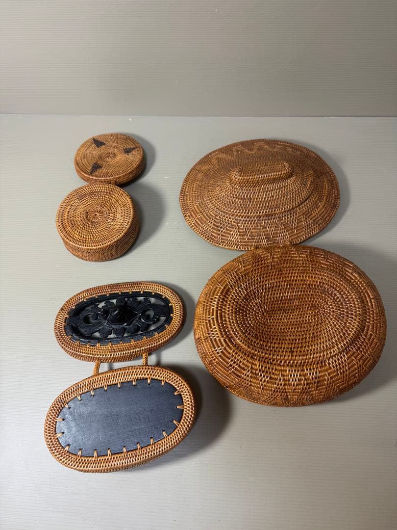 2150  インテリア カゴ 収納 小物入れ　3客