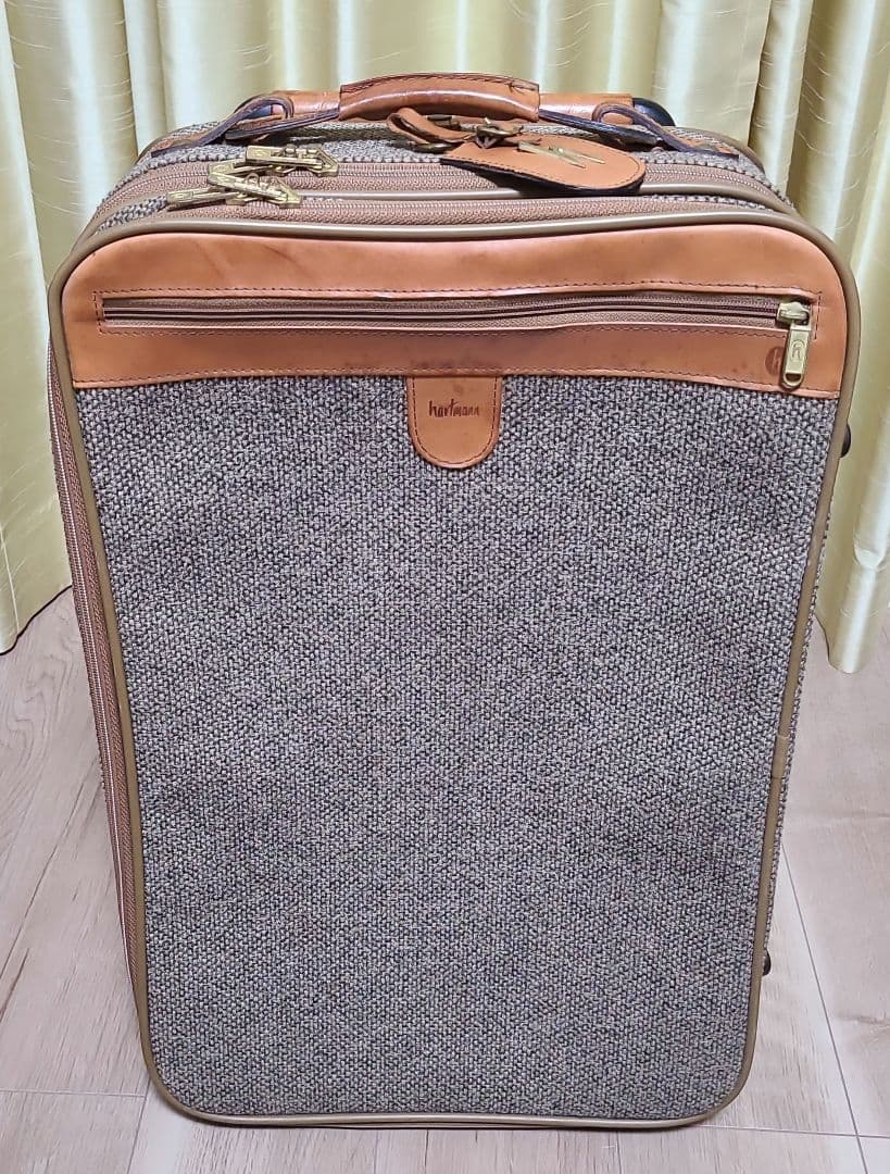ハートマン キャリーケース ツイード/ベルティングレザー