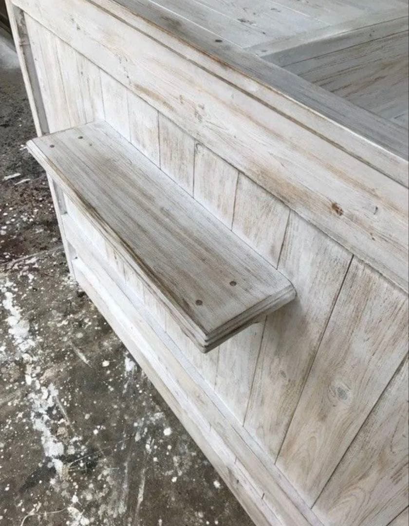 木製店舗什器 レジカウンター　ホワイトシャビー