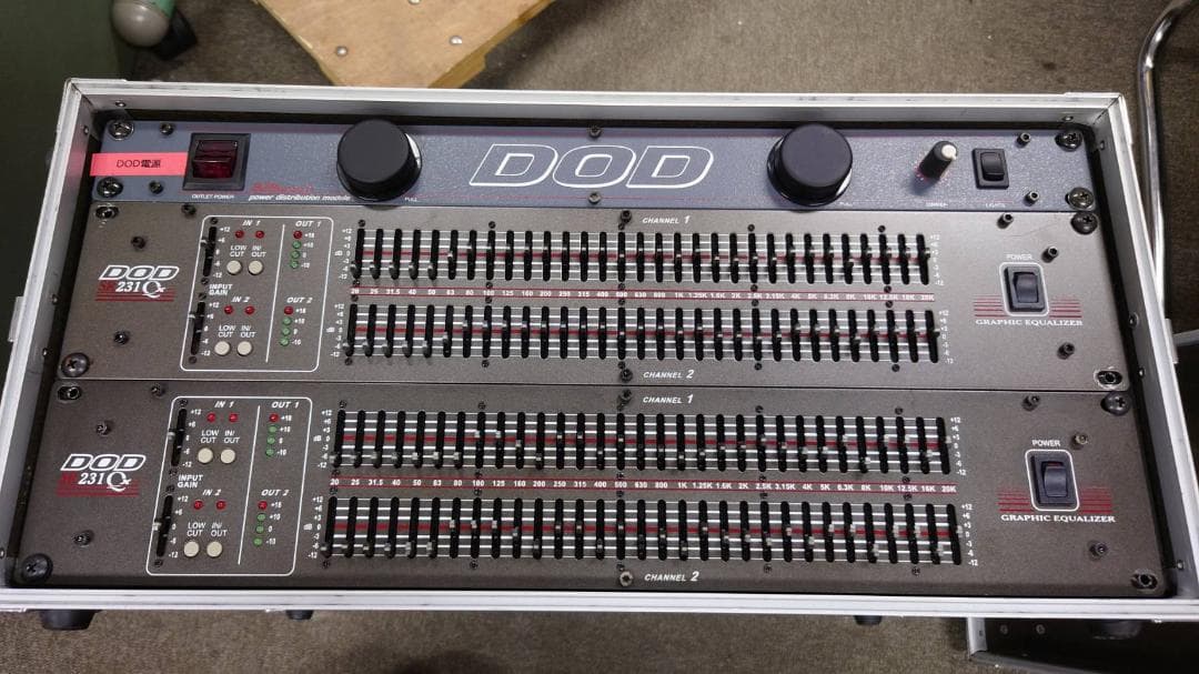 DOD グラフィックイコライザー×2　電源ディストリビューター　ラックセット
