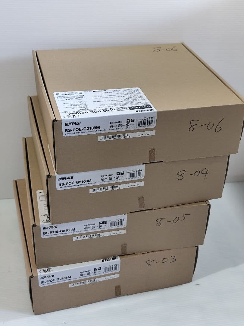 BUFFALO BS-POE-G2108M スイッチングハブ 4台セット