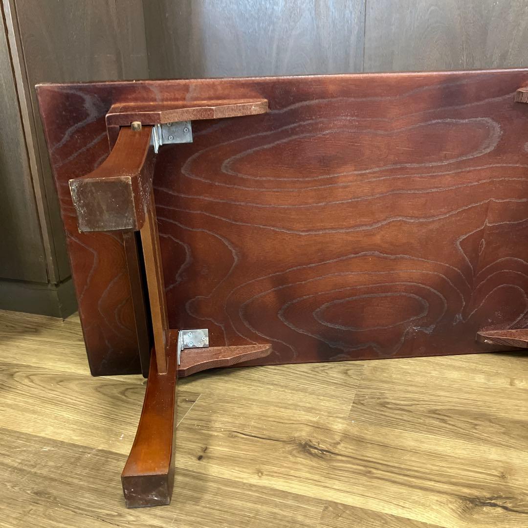 B-2 座卓 文机 和家具 栓 セン 折りたたみ脚 ローテーブル 昭和レトロ