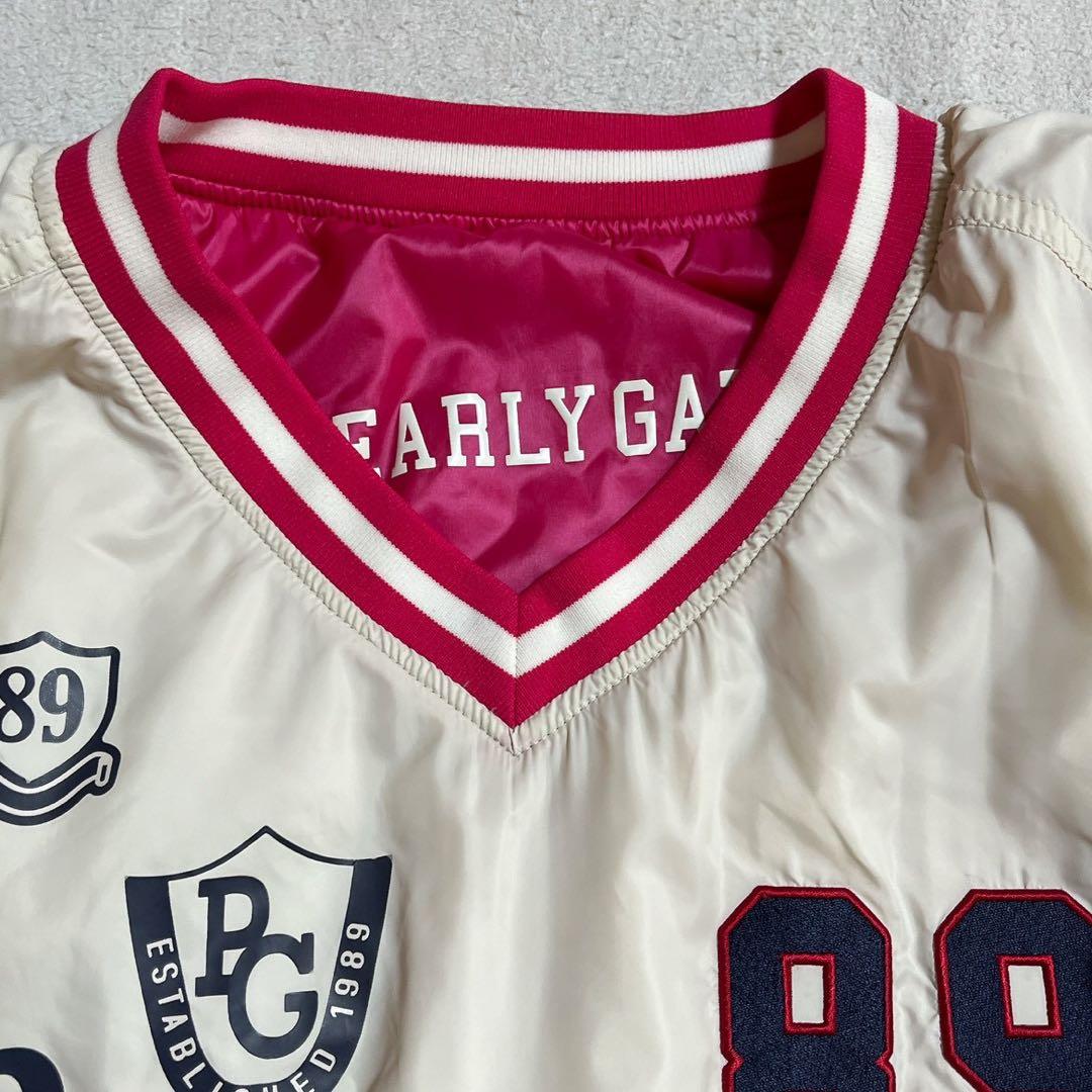 パーリーゲイツ　リバーシブル　4way　中綿　スニード　ベスト　ピンク　L