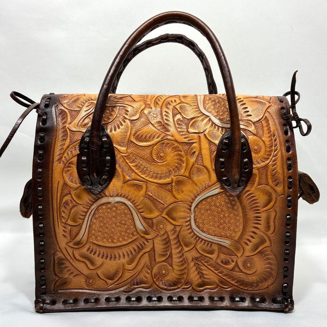 Carving tribes Maestra S ハンドバッグ ブラウン レザー