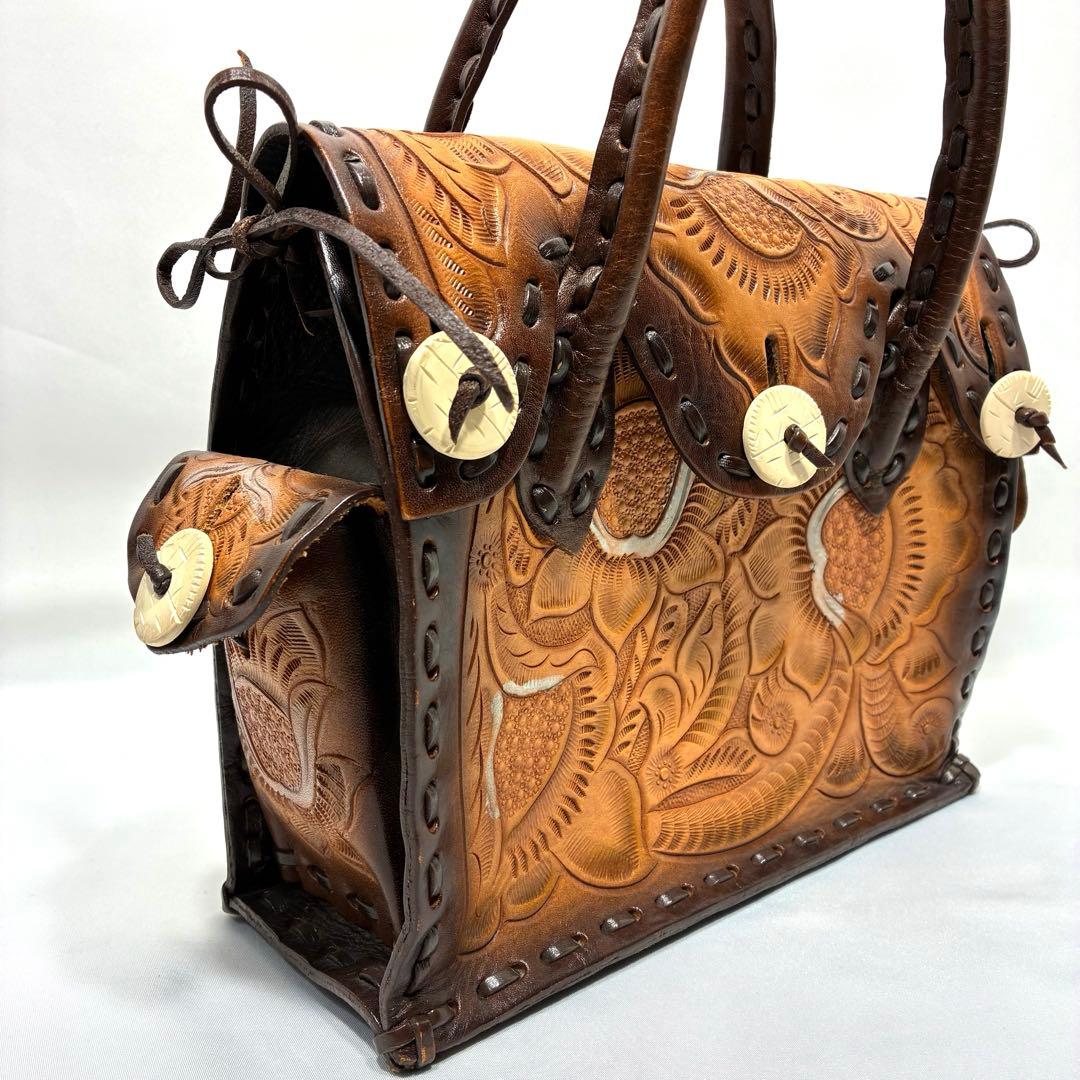 Carving tribes Maestra S ハンドバッグ ブラウン レザー