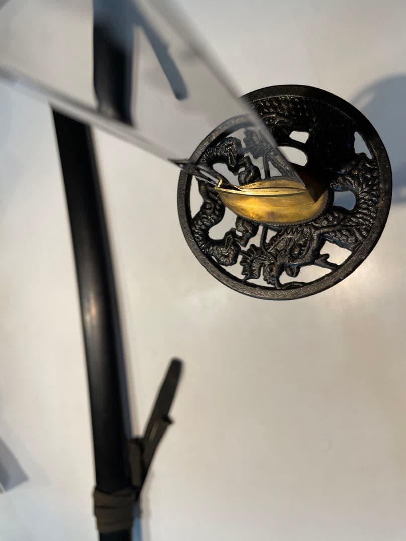 日本刀　模造刀　天然桜の太刀台