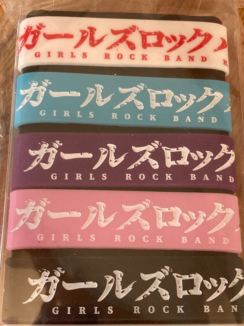 絶版◆ガールズロックバンド革命 ラバーバンド5色セット◆TRiDENT ラババン