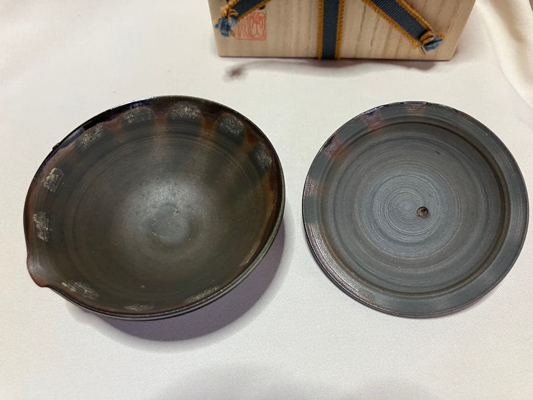 山田想　急須　茶注　絞り出し　共箱　宝瓶　薪窯　登窯焼成　山田常山　常滑焼