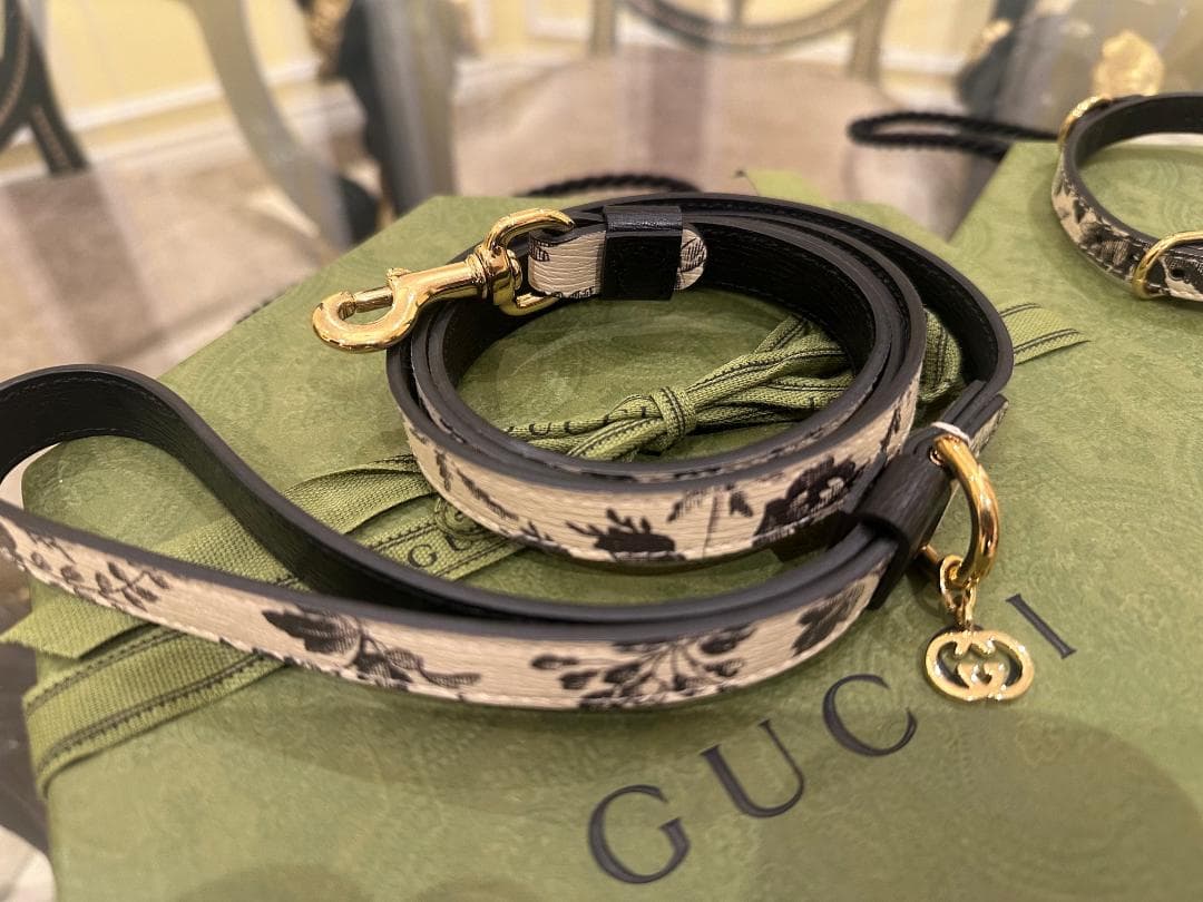 GUCCI グッチ ドッグ リード&カラー ２点セット 犬用 首輪