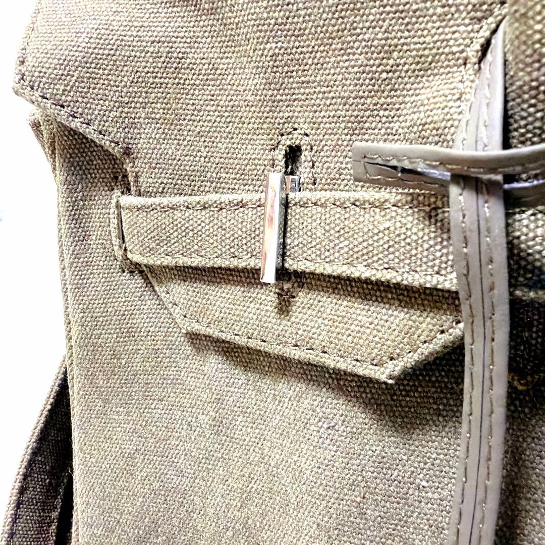 美品⭐︎ヴィンテージ加工 birkin型 オリーブ カーキ キャンパス ミリタリー