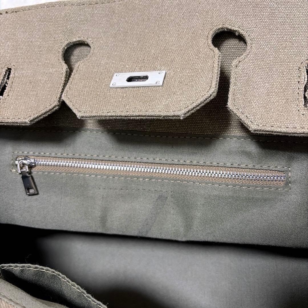 美品⭐︎ヴィンテージ加工 birkin型 オリーブ カーキ キャンパス ミリタリー