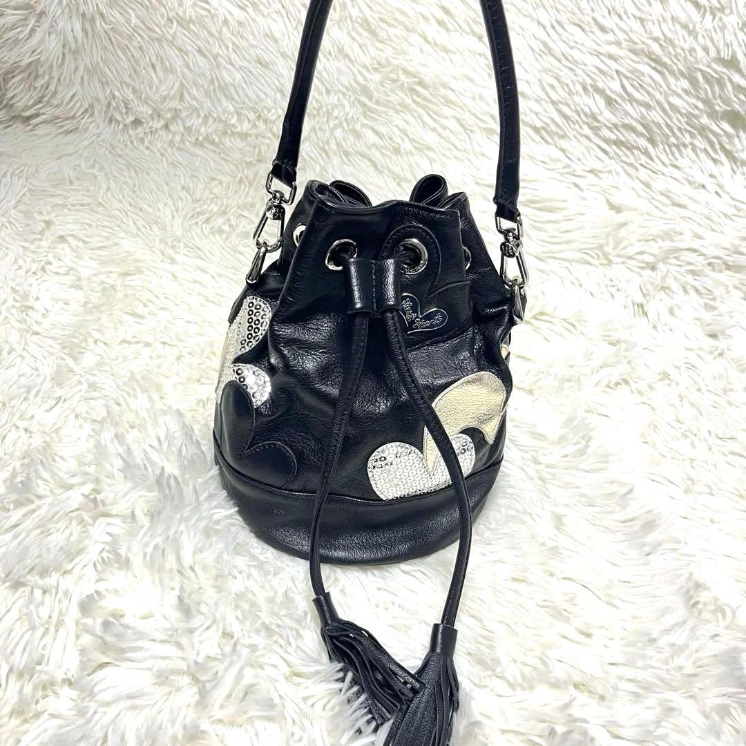 超希少 レア☆シンクビー ショルダーバッグ 巾着 2way レザー