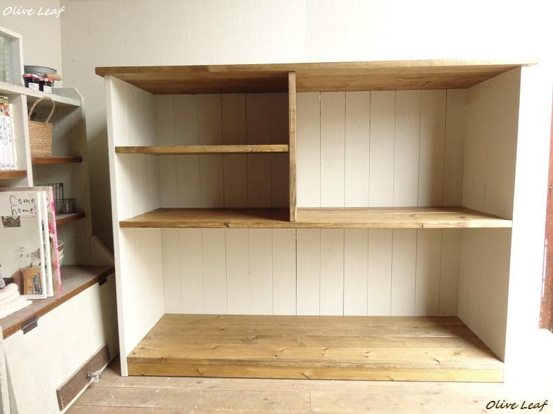 サイズ、デザインオーダー可●超ワイドカウンターテーブル●シャビーホワイト受注製作