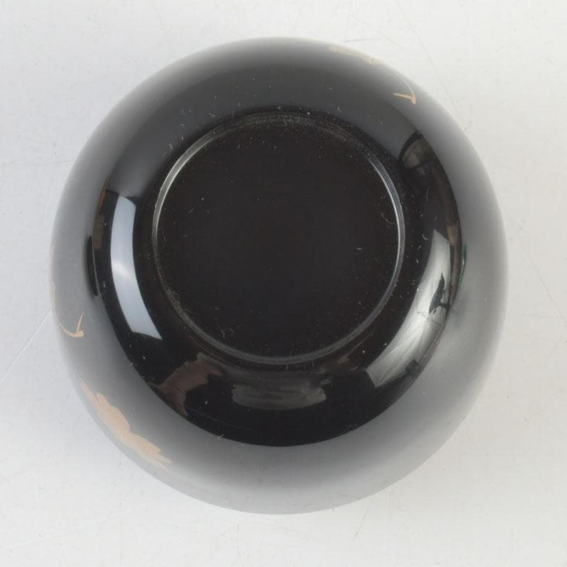 茶道具　山中塗　中村宗悦作　雲錦蒔絵　中棗　共箱　V　9300