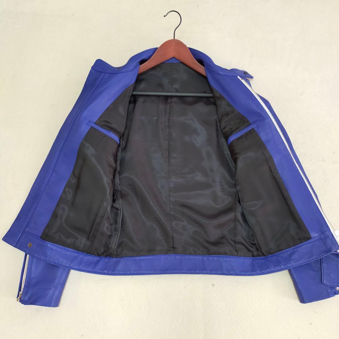 美品　LITHIUM HOMME　44　逆ハの字　シングルライダースジャケット