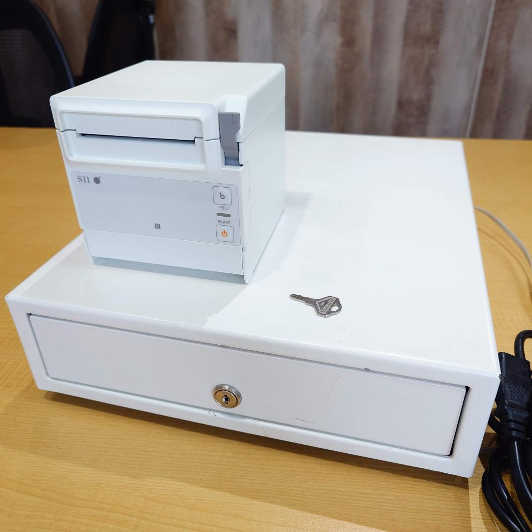【動作確認済】SII RP-F10 レシートプリンター＋キャッシュドロア 鍵付