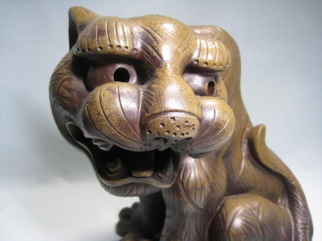 備前焼　【虎】置物 　 特大高さ約29㎝