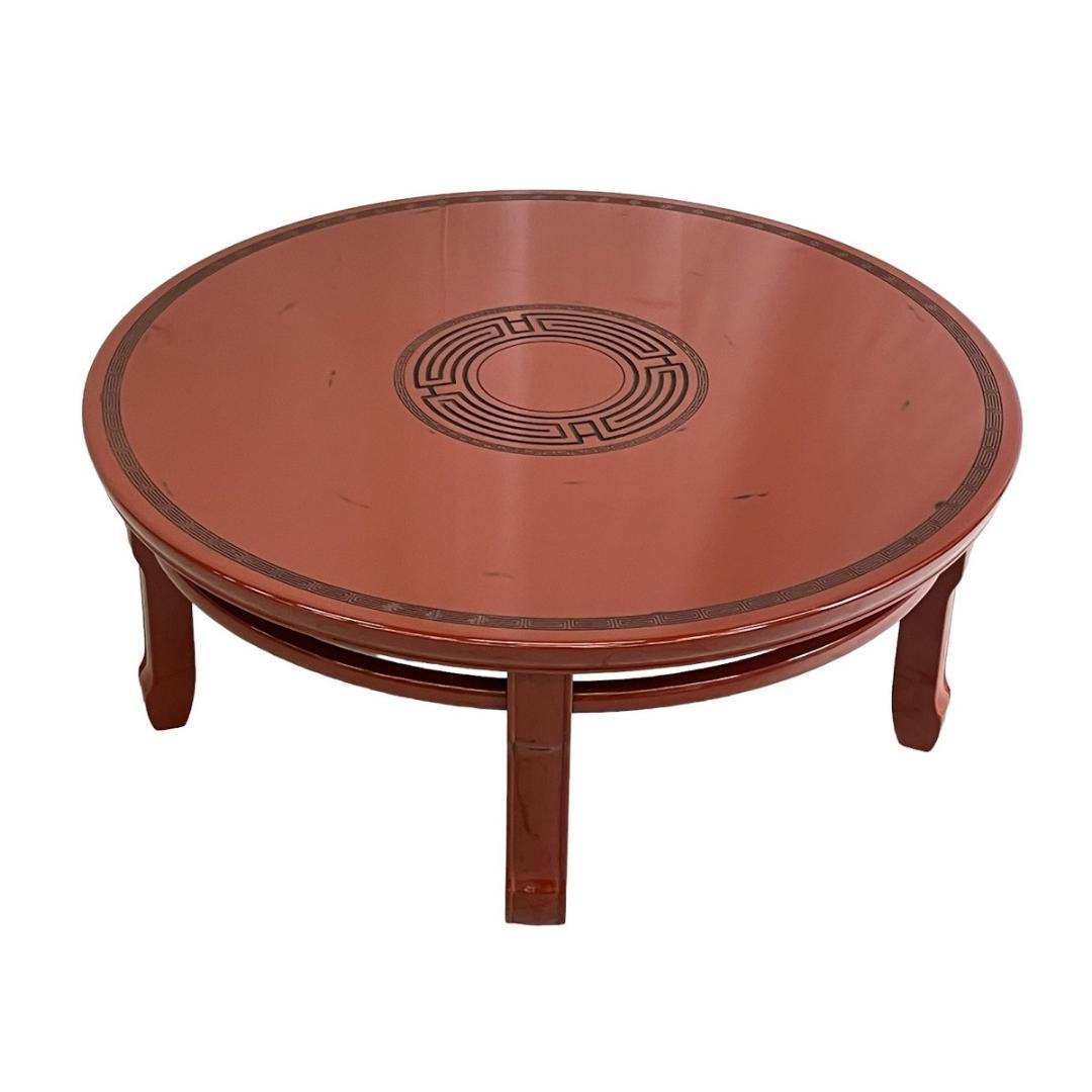 MORISHIGE漆塗り テーブルちゃぶ台年代物ヴィンテージもりしげ円形 中古