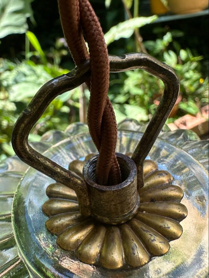 1920年代 フランス アンティーク 大きなお花の可愛いアトリエランプ＊