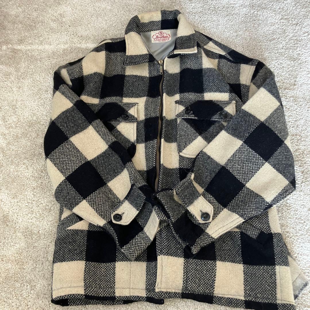 50s FIVE BROTHER バッファローチェック CPO ウールジャケット