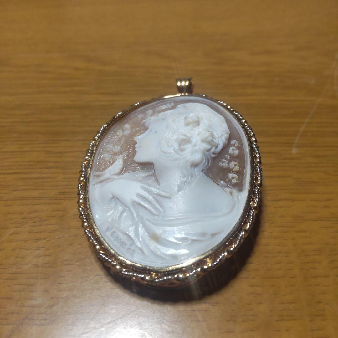 カメオ　K18 Pt900