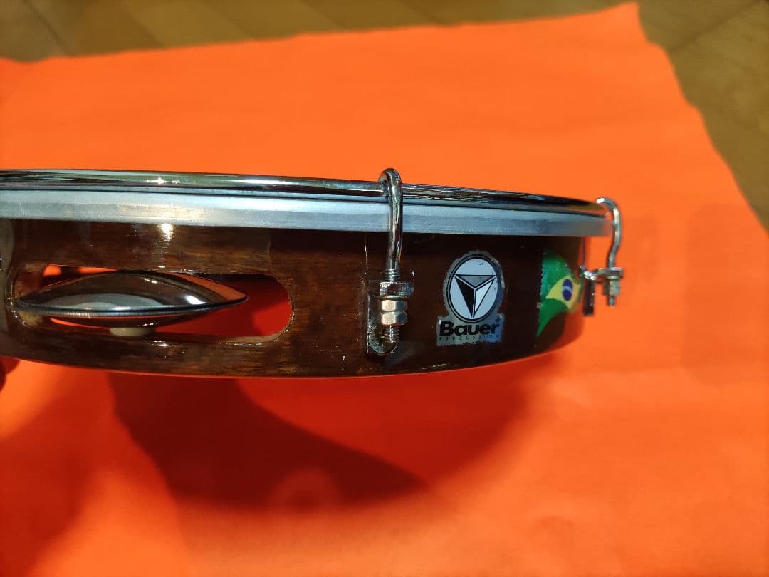 ☆Bauer PERCUSSIONパンデイロ　本皮　10インチ　スペーサー入り☆