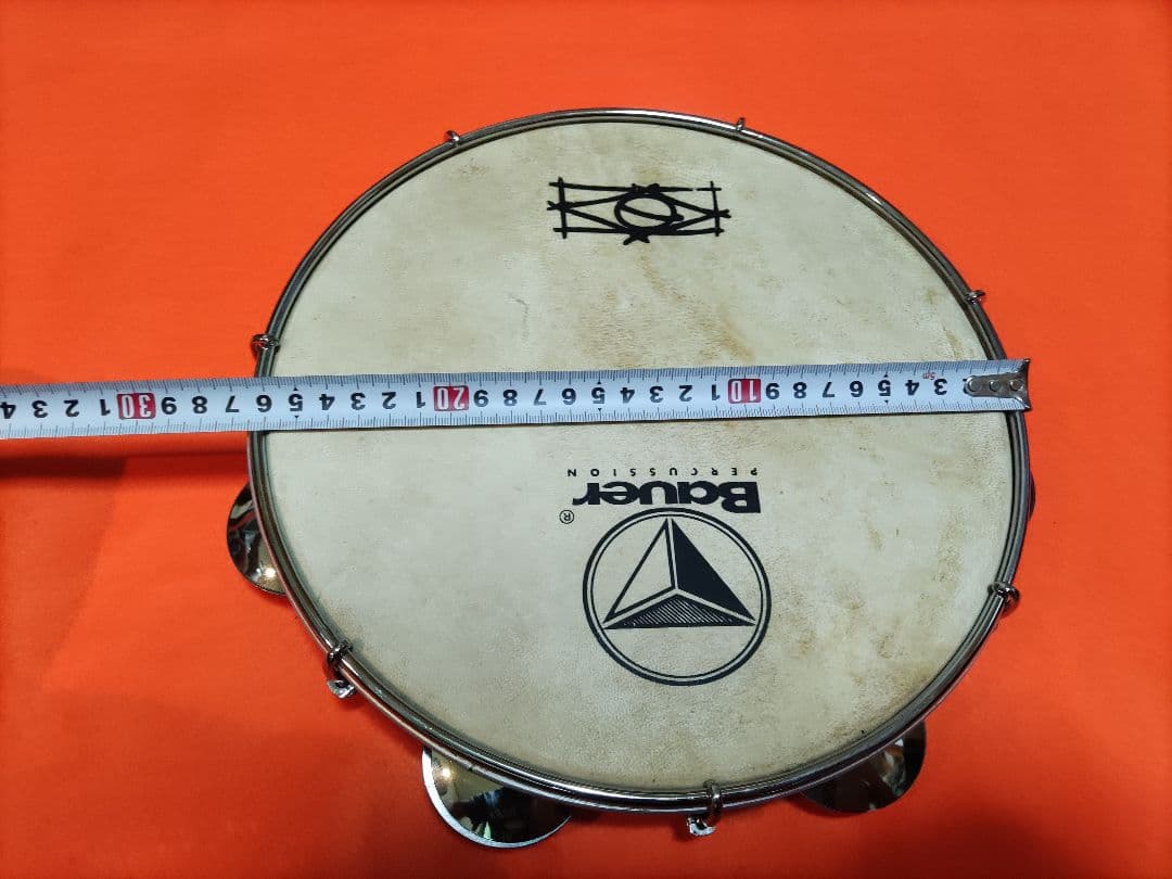 ☆Bauer PERCUSSIONパンデイロ　本皮　10インチ　スペーサー入り☆