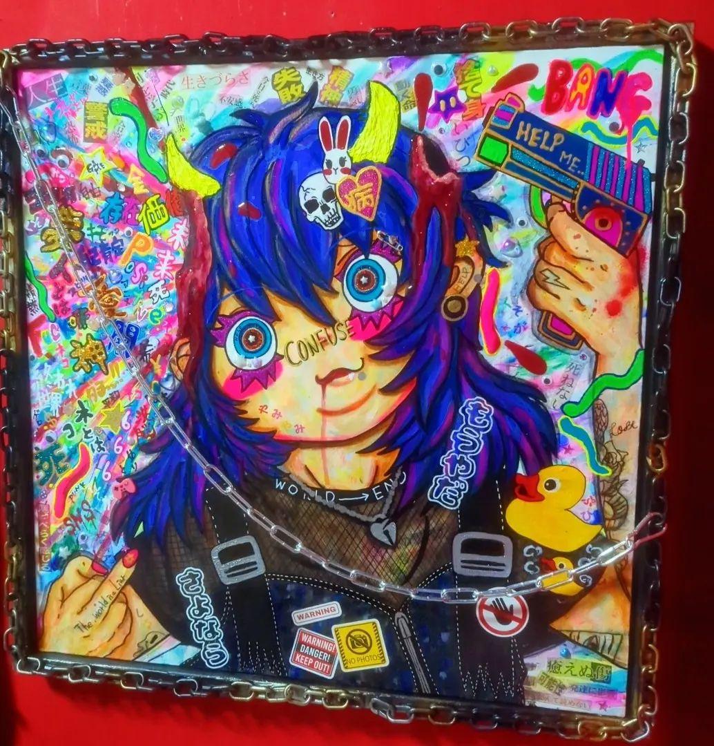 【一点物/手作り額入り】CONFUSE-混乱-S15号