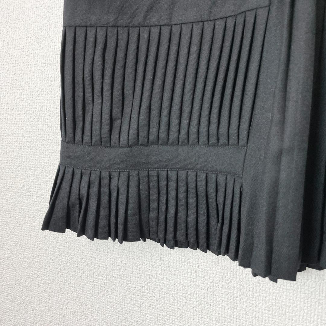 VERONIQUE BRANQUINHO 切り替え プリーツ スカート ウール