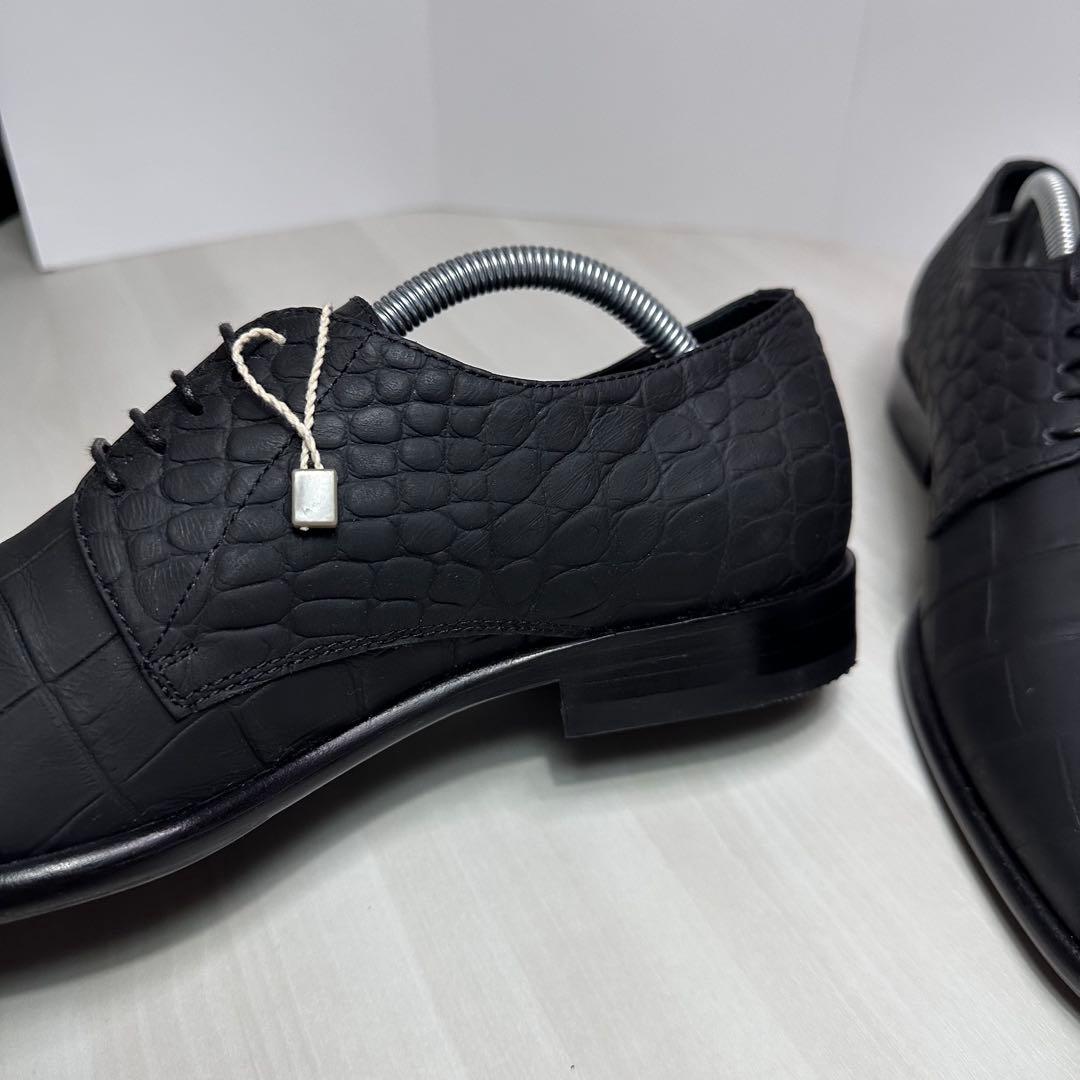 新品未使用☆giovanni conti☆革靴☆クロコ型押し☆ブラック☆41