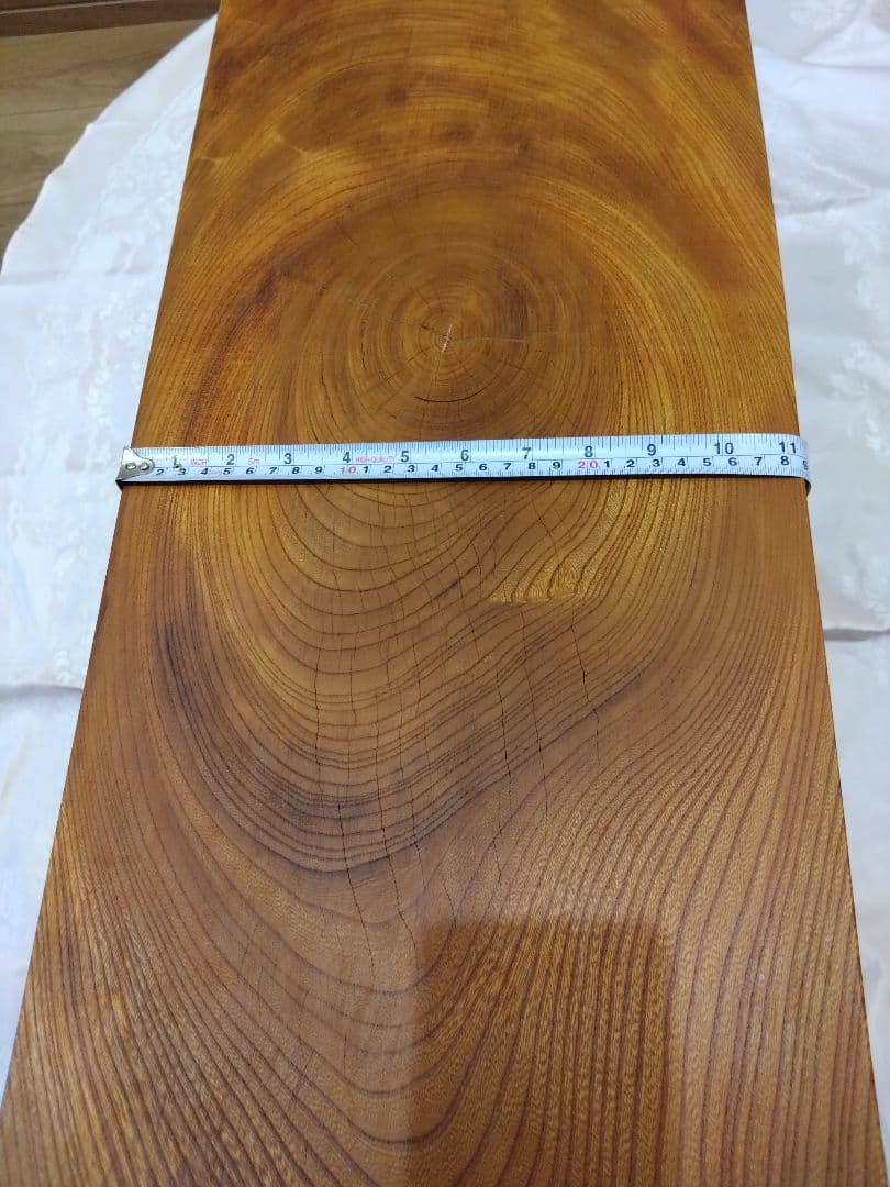 欅一枚板のベンチ75　Haru❕❕長寿のケヤキの杢目が綺麗に出ております。