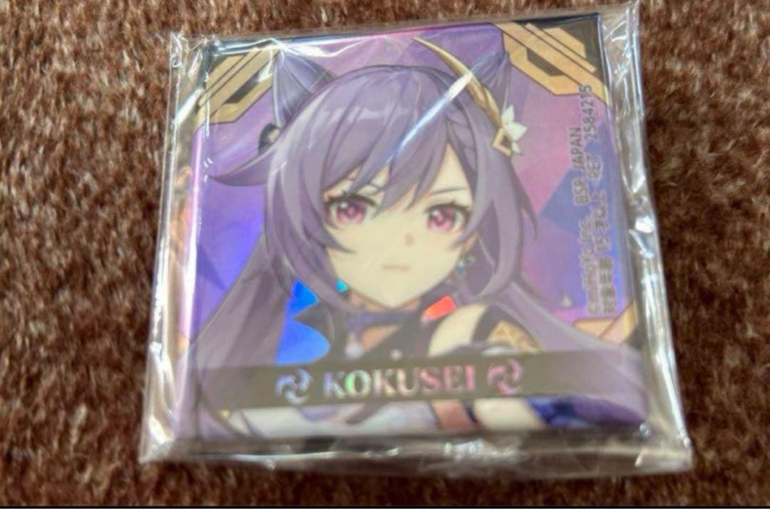 原神　刻晴　ホログラム　缶バッジ