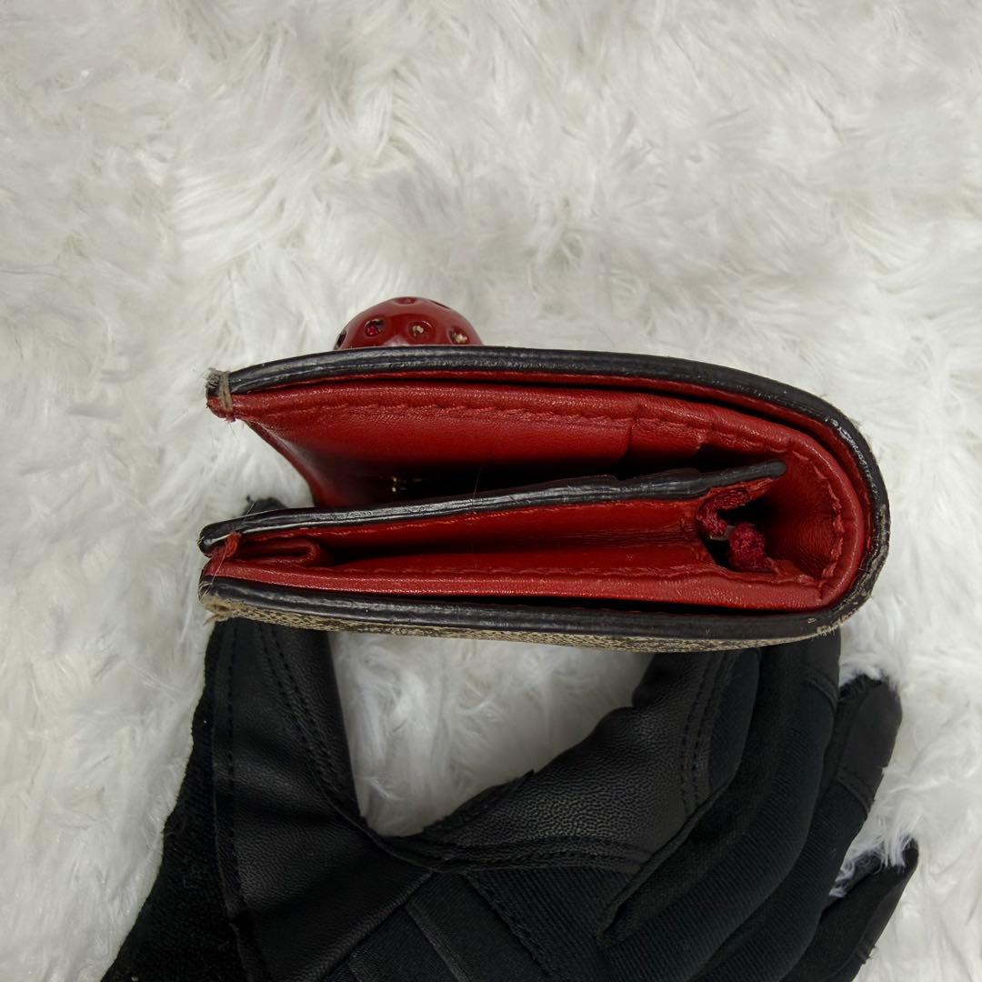 GUCCI チェリー GGスプリーム 二つ折り財布 レッド コンパクトウォレット