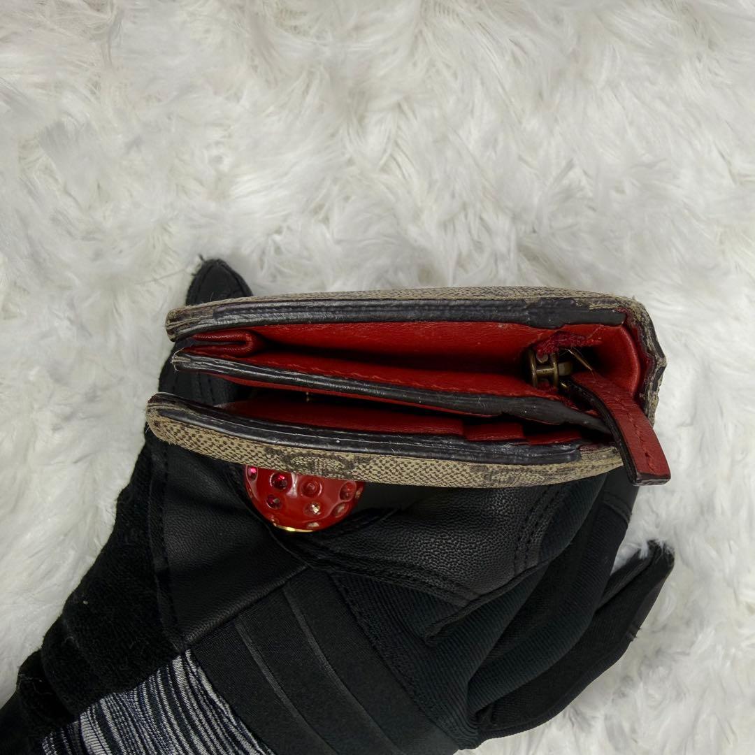 GUCCI チェリー GGスプリーム 二つ折り財布 レッド コンパクトウォレット
